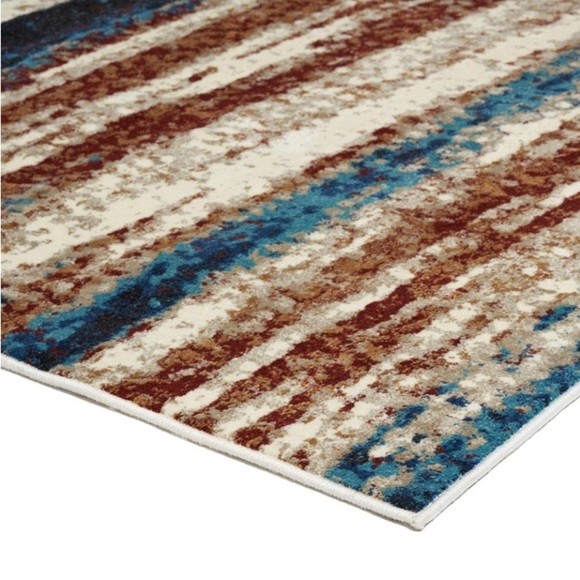 Luxe Weavers 7501 Modern Abstract Area Rug, Passion - Picture 5 of 6